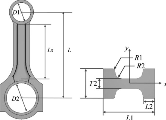 Connecting Rod BMW M5 E39 S62B50 size drawing