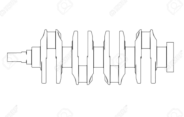 Forged Crankshaft  Subaru OEM Subaru EJ25 Models drawing