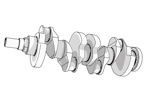 Crankshaft Honda B18/B20 drawing