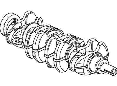 Crankshaft Audi 2.2L 20v Turbo RS2 (S2) Stroker drawing