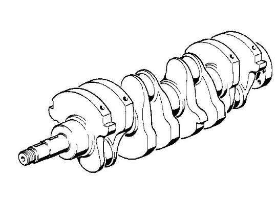 Crankshaft BMW 3.0L M3 S50B30 (E36) drawing