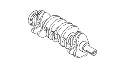 Crankshaft BMW 3.2L M3 S50B32 (E36) drawing