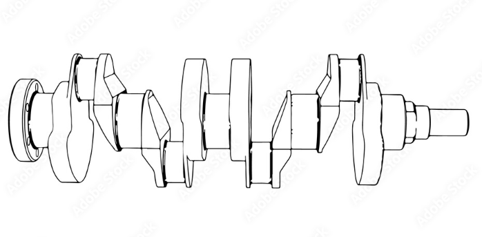 Crankshaft Chevy Small Block 3.300″ Stroke drawing