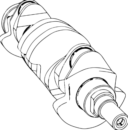 Crankshaft Ford 2.0L 16v Cosworth drawing