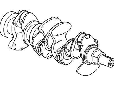 Crankshaft Fiat 1.6L Turbo Ritmo / Punto 1.9L Stroker drawing