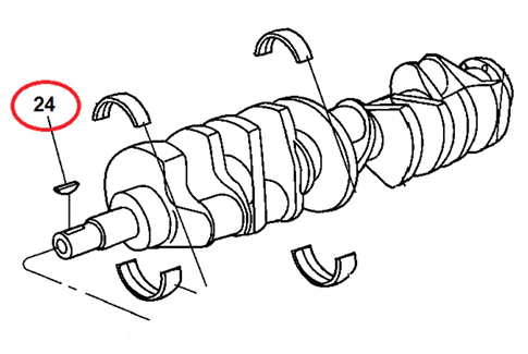 Crankshaft Citroen / Peugeot 1.6L TU5J4 / TU5JP4 1.8L Stroker drawing